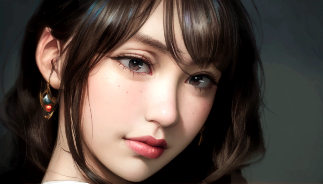 masterpiece, highest quality, {highest quality}, {{masterpiece}}, {High resolution}, concentrated, Anime Style, Woman cartoon closeup, Girl Design, Portraiture, Gisha, Anime Images, Long Hair, Black Hair, Straight eyes, Hair covering the ears, Sophisticated and powerful appearance, exotic, expensive, freckles, Hilarious, Classic attire, colorful, color