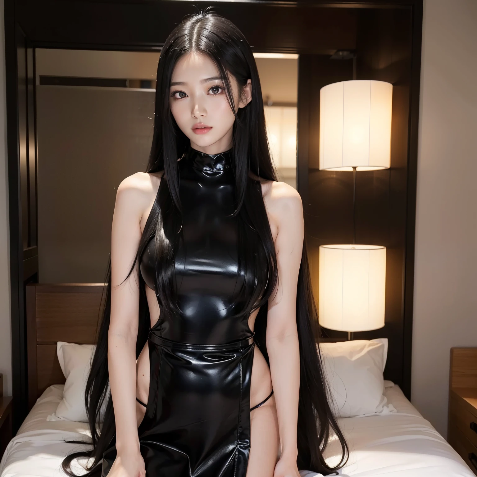 (nsfw),(masterpiece, top quality, best quality, official art, beautiful and aesthetic), extreme detailed,colorful,highest detailed,(1girl,solo),18歳の美女、日本人、女剣士、black hair,long hair,blunt bangs,black eyes,teareul:1.3,(skinny,slender body,small breasts,sweat:1.4),(破れた服:1.3,学園服姿、セーラー服、プリーツ入りミニスカート),負傷、lying,