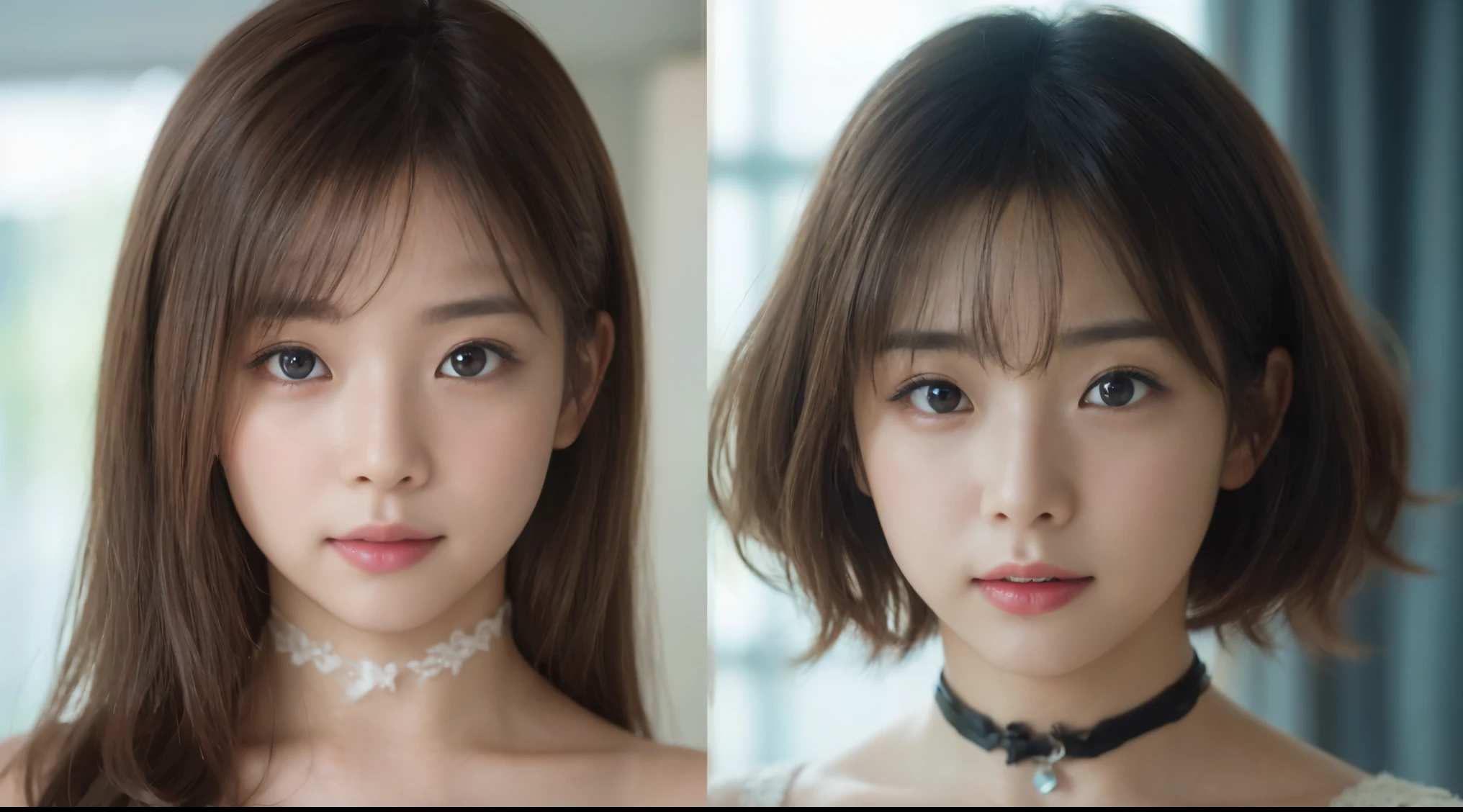 highest quality、8k Masterpiece、超A high resolution、(Photoreal:1.3)、RAW photo、1 girl、silvery hair、glowing skin、1 Cyberpunk Super Beautiful Soldier、((Ultra realistic details))、Portrait、global illumination、Shadow、octane rendering、8k、super sharp、beautiful breasts、Raw skin exposed in cleavage、Metal、cold color、、very intricate details、realistic light、CGSoation trend beautiful eyes、Eyes shining towards the camera、neon details、junior high school girl、Shining turquoise eyes、、turned into slime、flat body、choker