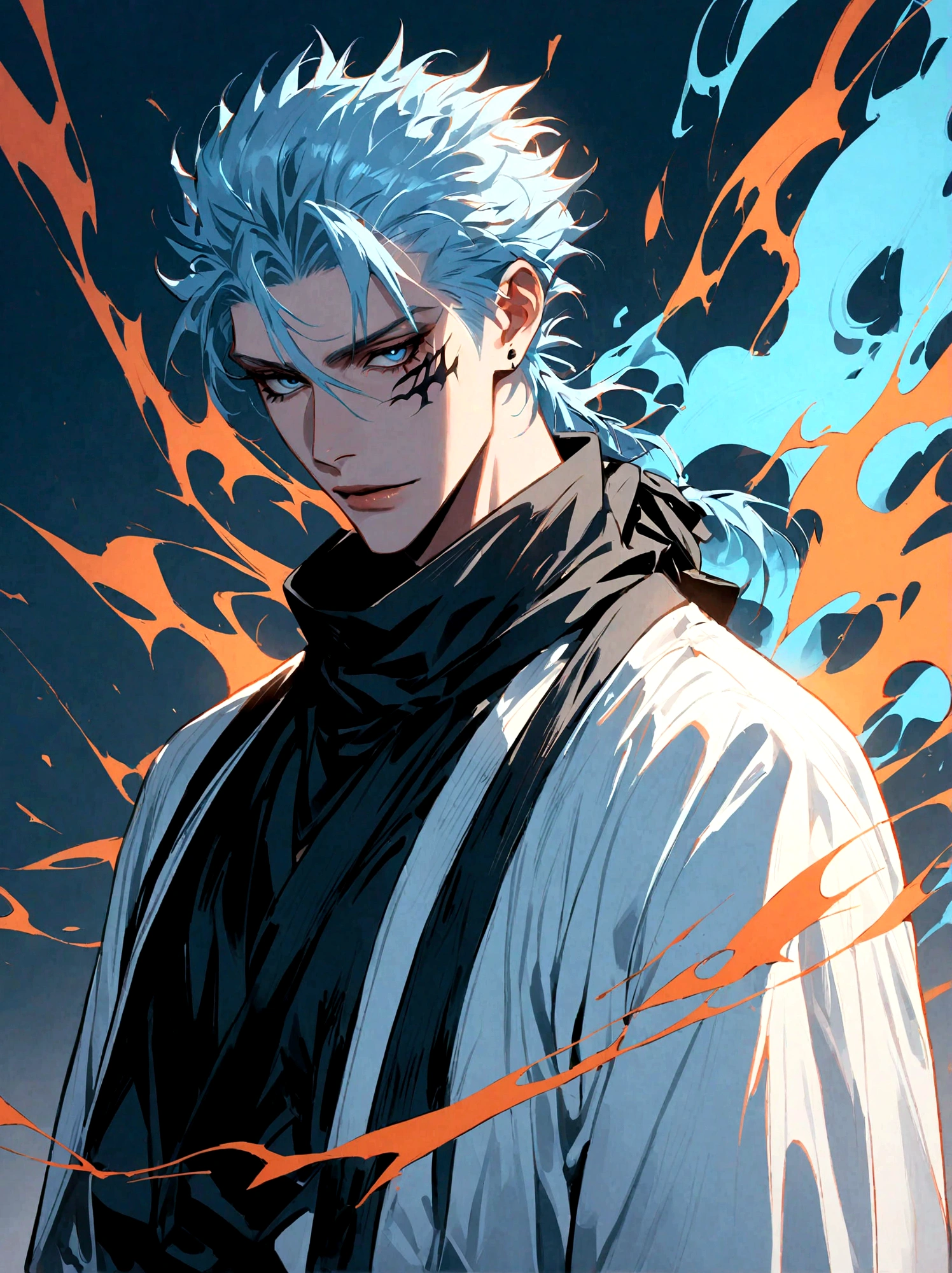 1boy, male focus, Grimmjow Jaegerjaques, bleach, Las Noches, Hueco Mundo