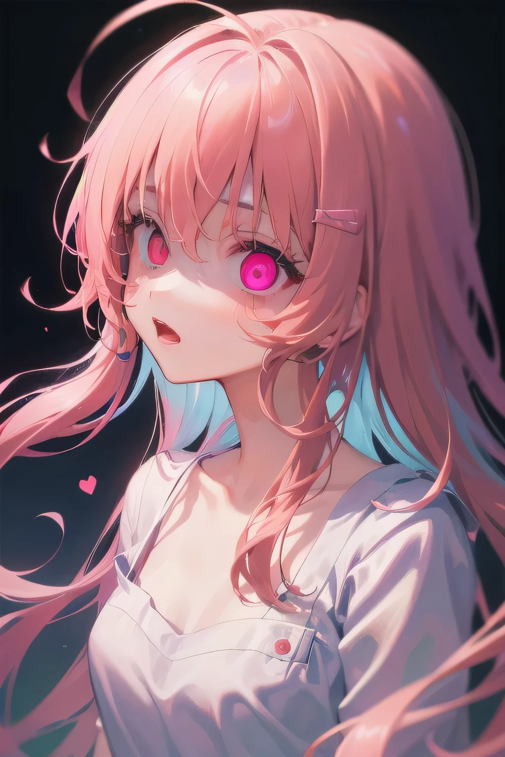 (Tabletop:1.0), (highest quality:1.4), (High resolution:1.2), From the side,Sharp contours, boyish, highest quality, masterpiece,Glasses,Voice of the Heart,yandere,Browsing Caution,nude,facial,Excessive ,Chest to chest,Upper Body,Ecstasy,saliva,blush,Heterochromia iridis,Colorful Hair