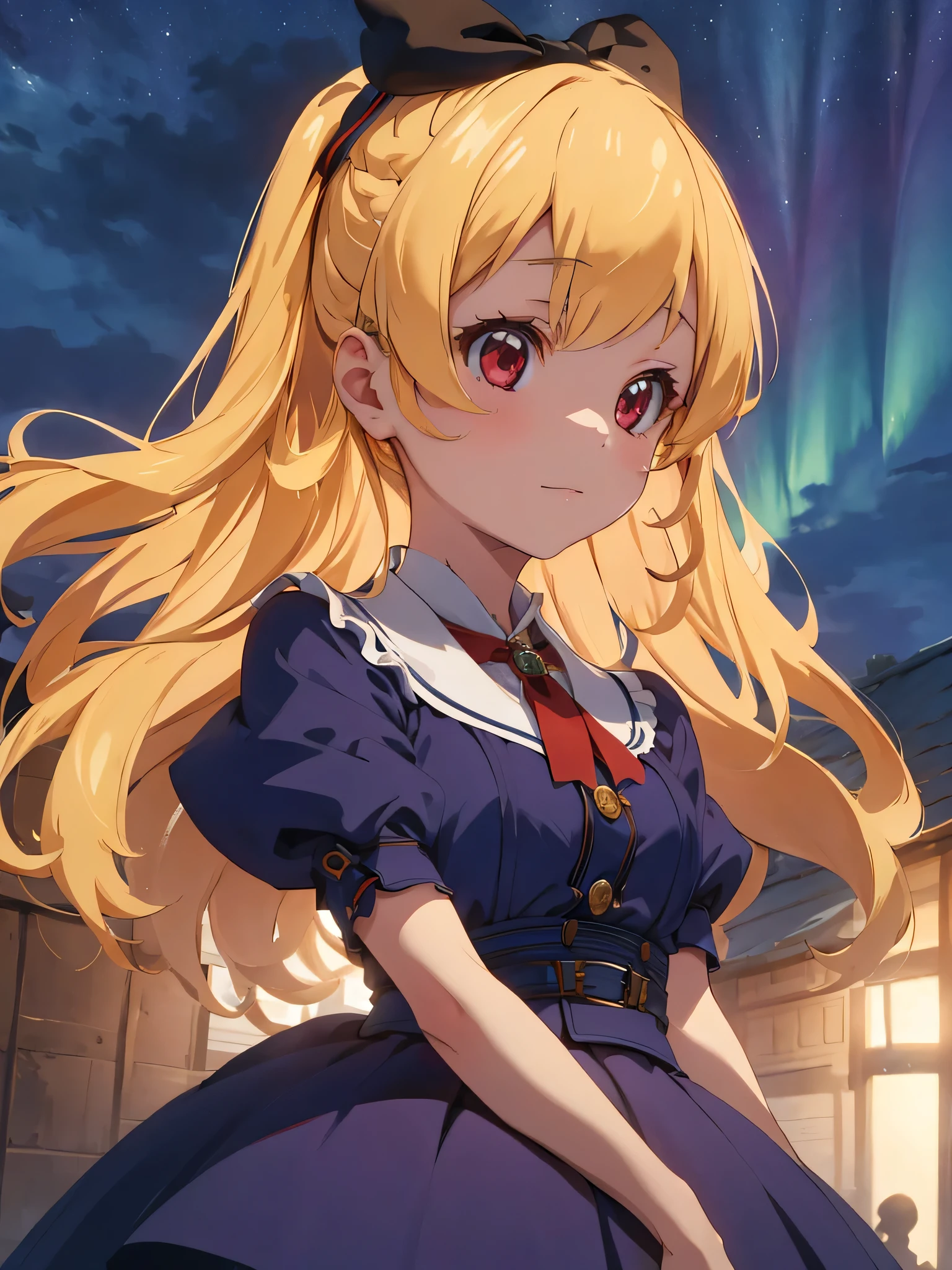 (Overhead view),dynamic angle,ultra-detailed, illustration, close-up, straight on, 1girl, 
 ((souryuu asuka langley, interface headset, red bodysuit:1.4, blonde)),Her eyes shone like dreamy stars,(glowing eyes:1.233),(beautiful and detailed eyes:1.1),(expressionless),(standing), Spell of the Last（prompt）
(masterpiece, best quality, ultra high res, perfect anatomy, extremely detailed),
BREAK,
1girl,
,
red eyes,
twintails,
Blonde hair,
very large ribbon in hair,
idol costume,
BREAK,
(finger pointing),
(full face),
one eye closed,
(open mouth),
glow eyes,
smile,
stage light,
(mechanic room with toolsand spaceship windowin a white SPACESHIP),wariza,
(night:1.2),dreamy, [[delicate fingers and hands:0.55]::0.85],(detail fingers),
