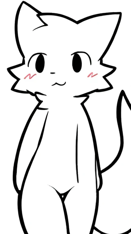 White fur, wolf, anthro, furry, solo, simple art ,female chest,thin, hands behind on chest, cute , Random clothing,The viewing angle is random