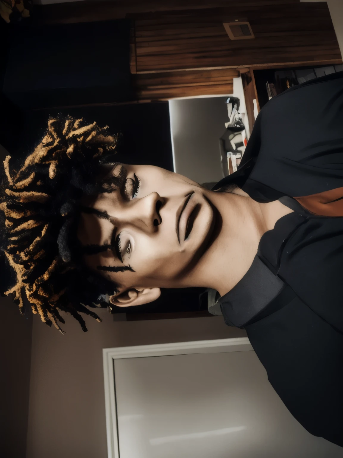 homem negro com dreads curtos e camisa branca