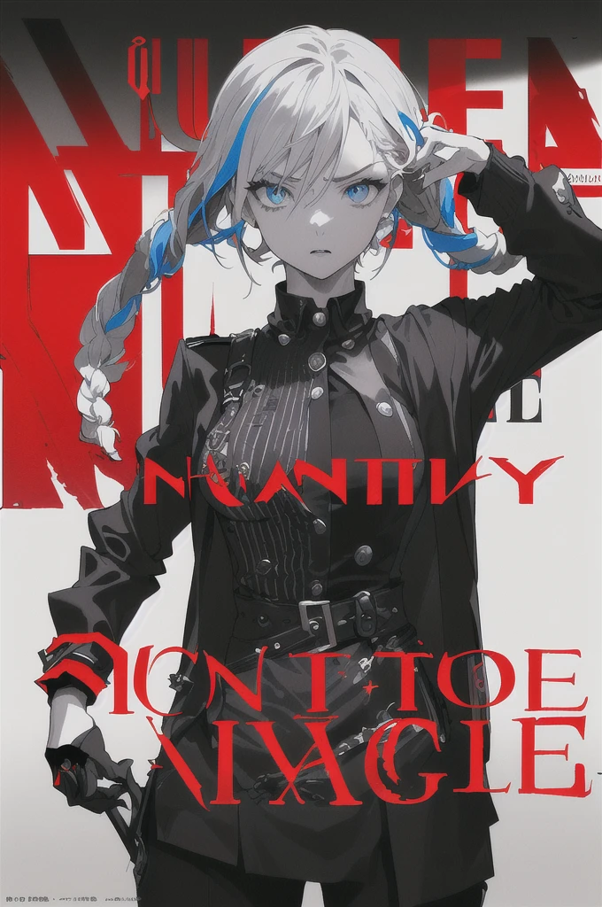 ((((dramatic))), (((gritty))), (((intense))) film poster featuring a young woman as the central character. She stands confidently in the center of the poster, wearing a stylish and edgy outfit, with a determined expression on her face. The background is dark and gritty, with a sense of danger and intensity. The text is bold and attention-grabbing, with a catchy tagline that adds to the overall feeling of drama and excitement. The color palette is mainly dark with splashes of vibrant colors, giving the poster a dynamic and visually striking appearance,tachi-e
(magazine:1.3), (cover-style:1.3), fashionable, woman, vibrant, outfit, posing, front, colorful, dynamic, background, elements, confident, expression, holding, statement, accessory, majestic, coiled, around, touch, scene, text, cover, bold, attention-grabbing, title, stylish, font, catchy, headline, larger, striking, modern, trendy, focus, fashion,