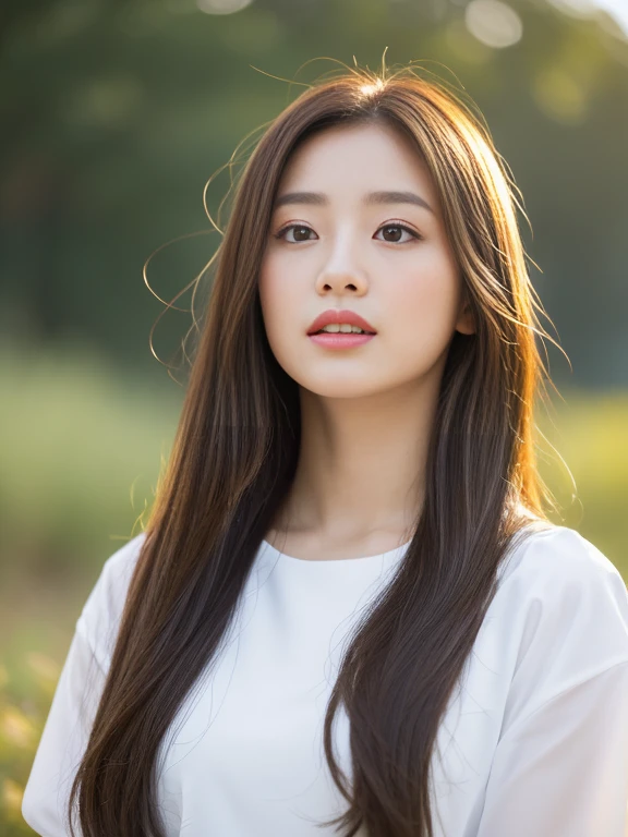 (Masterpiece, Highest quality, non-NSFW, 8K CG HD, high solution, Super nice graphics, professional, detail, colorful, ultrafine, advanced techniques, RAW true)
A very beautiful girl, approximately 18-20 years old, stands in an ancient Asian battlefield setting, reminiscent of feudalism. Her milk white, rosy, and flawless skin has a smooth texture with a high level of detail, glowing under the complex color combinations of black gold rays filtering through sunlight that twinkles on her body. Her long, yellow red hair, smooth and bồng bềnh under sunlight, cascades down her back