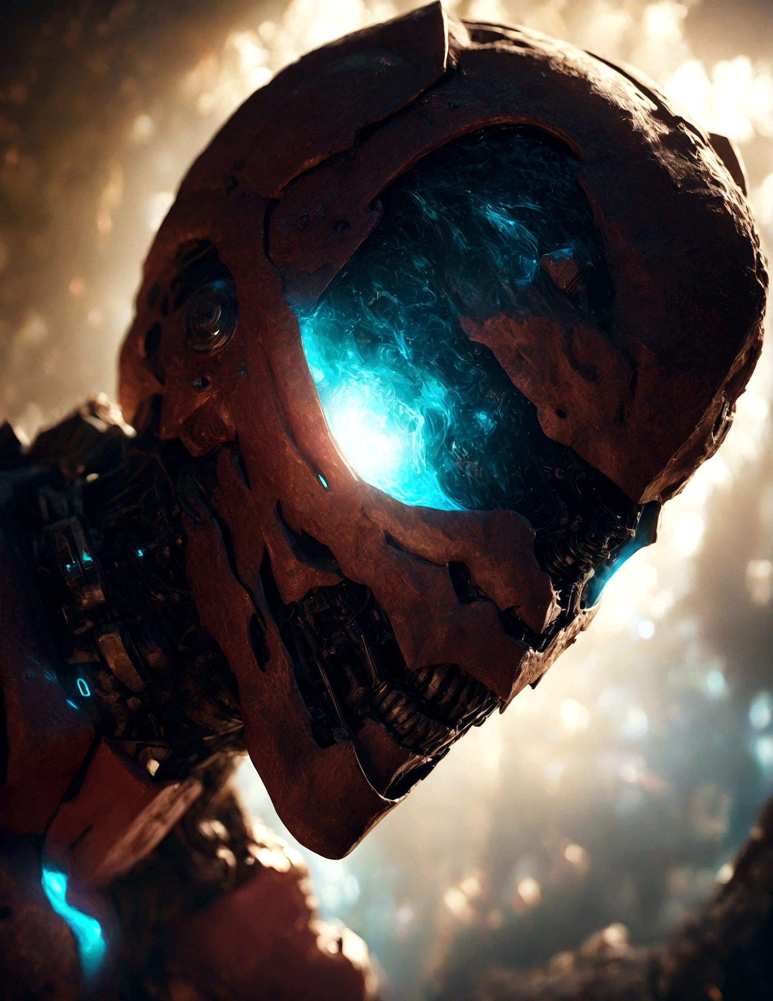 POV, cyborg, , upper body, biomechanical, glowing scales, ethereal background, mystical atmosphere, colorfu, intricate patterns, atmosphere, ultra high res, (photorealistic:1.4), raw photo,16K,dramatic lighting,xianxia