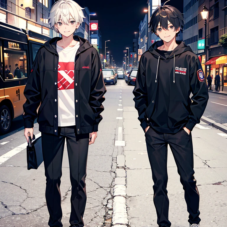 Man IKEMEN fullbody smile black-eyes Goodlookingguy casual