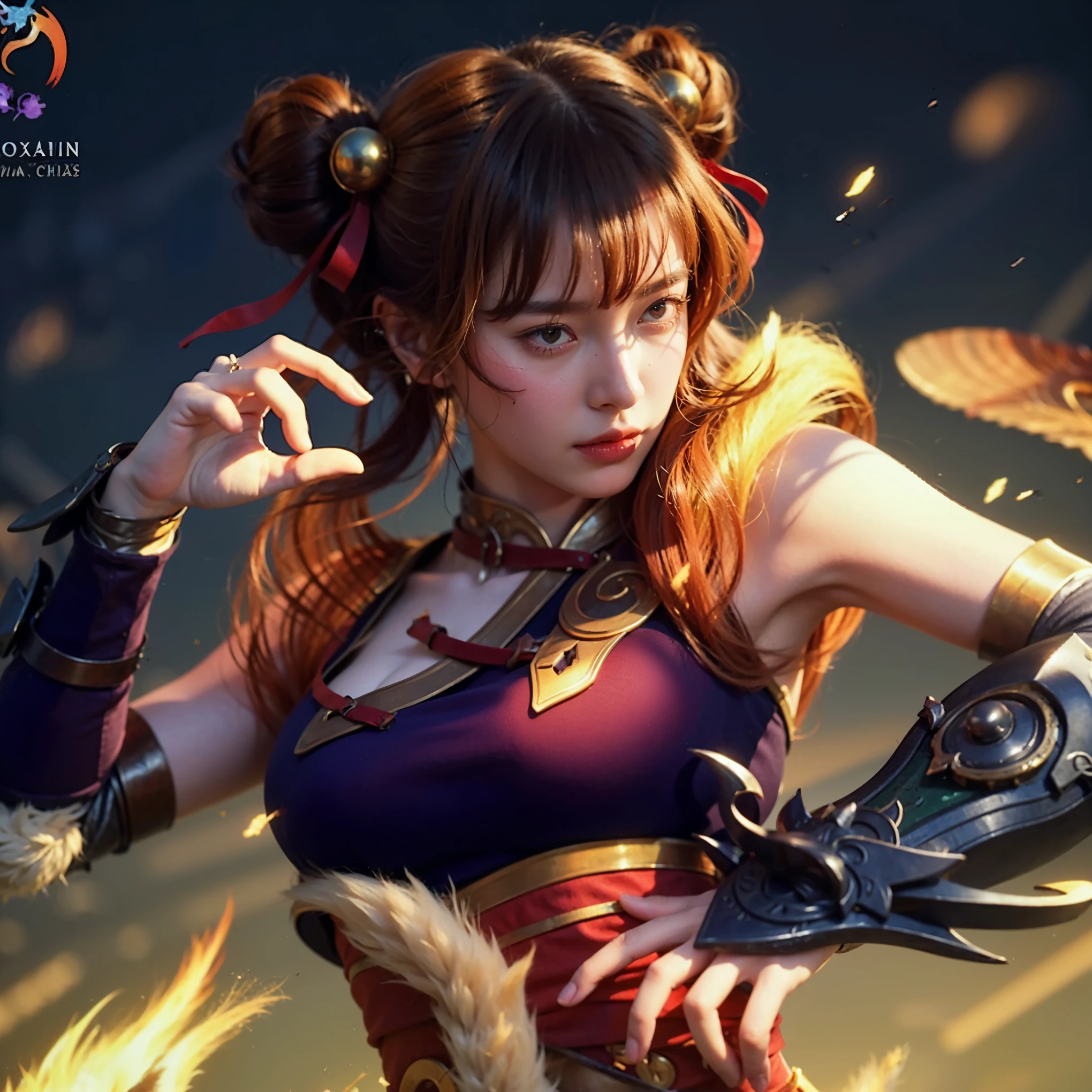 a close up of a 4 girls  ,blonde hair , big booobs ,  shadowbringers cinematic, 4 k detail fantasy, a beautiful fantasy empress, game cg, xianxia fantasy, xianxia hero, 2. 5 d cgi anime fantasy artwork, cinematic goddess close shot, ruan jia and artgerm, wow 4 k detail fantasy, hyperdetailed fantasy character