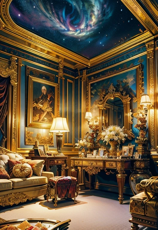 (masterpiece、top-quality、top-quality、Beautifully Aesthetic:1.2)、(1 King Room decorated with cake)、ighly detailed、(Fractal Art:1.3)、colourfull、highestdetailed
