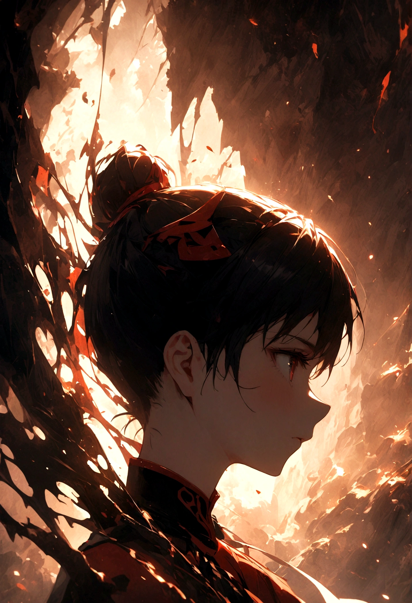 Ikari Shinji， anatomically correct，solo，xianxia, Close-up shot，xianxia