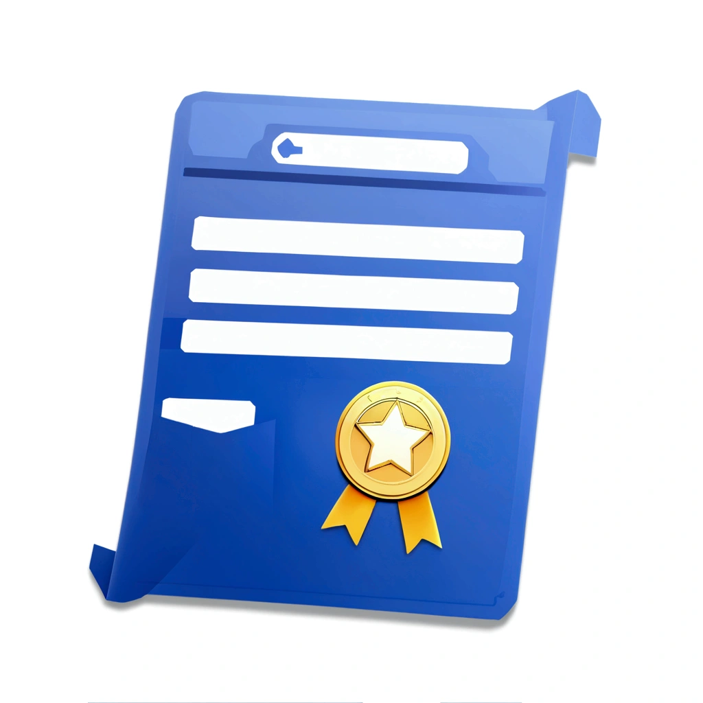 Blue certificate with a star and a ribbon, winning prize image, prize, Modular Project, honored, confidential documents, 3d icons for mobile games, prizes, Patent Registry, Content by Dan, Random Content, editorial prizeed, 1 0 0 0, Excellent, prizeed, No text, expert, document, 2 0 5 6, screenshot, prove