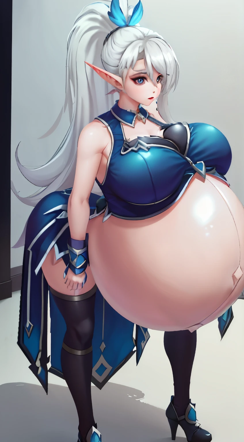 Ponytail , white hair,Big  Bump pregnant, bunny girl suit , Big , nipple, cum,16 yl, Big pregnant Belly, Big Pregnant girl, Largest Belly of Pregnant, Huge Pregnancy Belly, blue eyes, huge 9 months Pregnancy Belly, elf girl