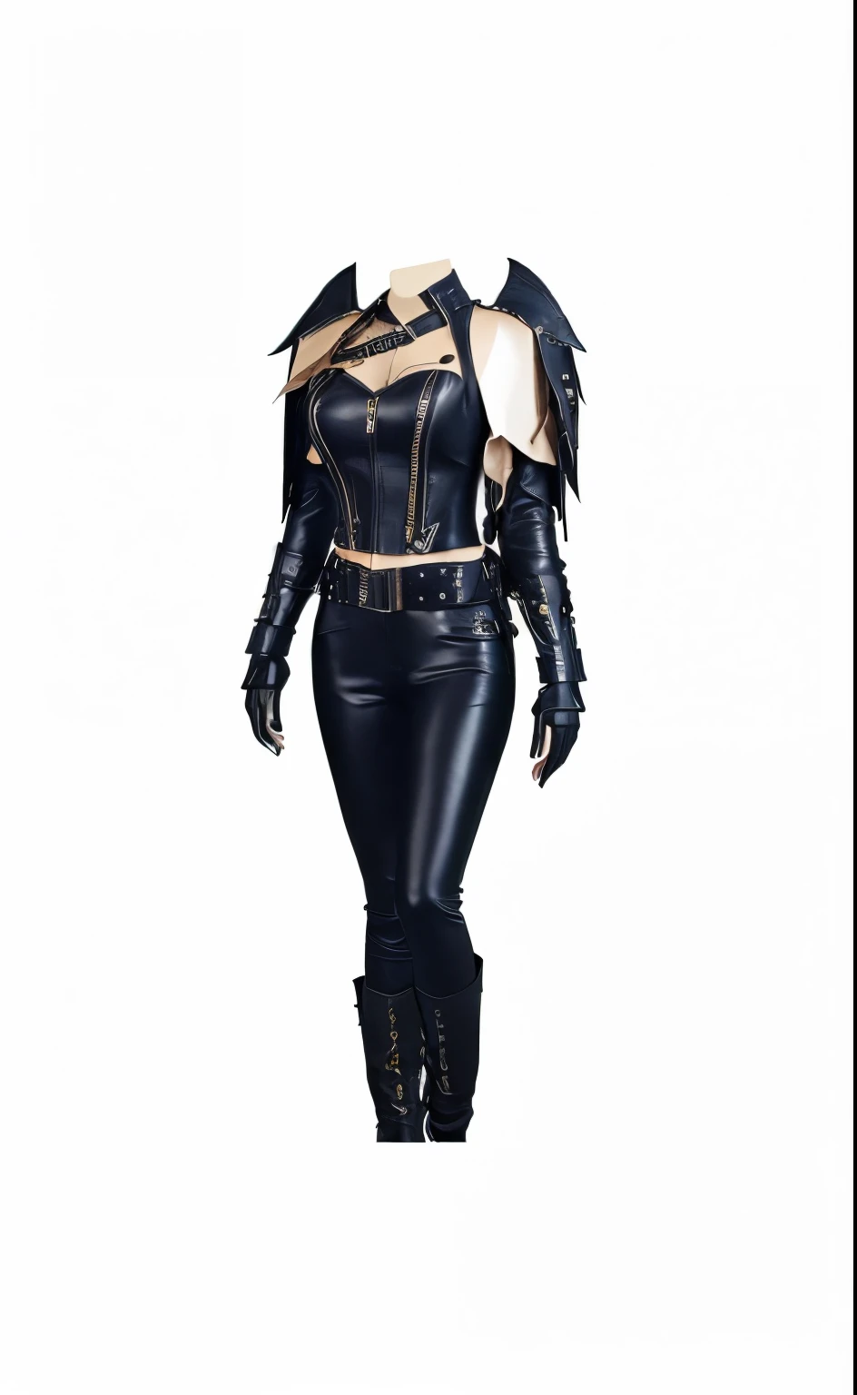 hunter costume,Leather,demon,(((clothing)))