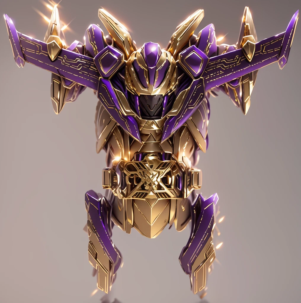 The color changes to gold and purple,Some gold and purple(Ensure its layering and armor texture,Gold as the main color)