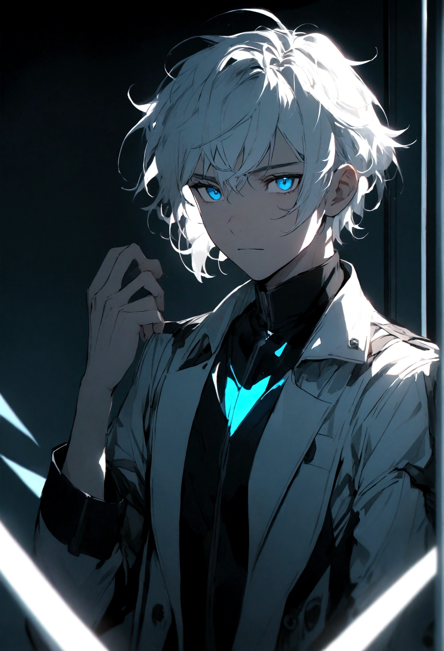 make a boy with white hair