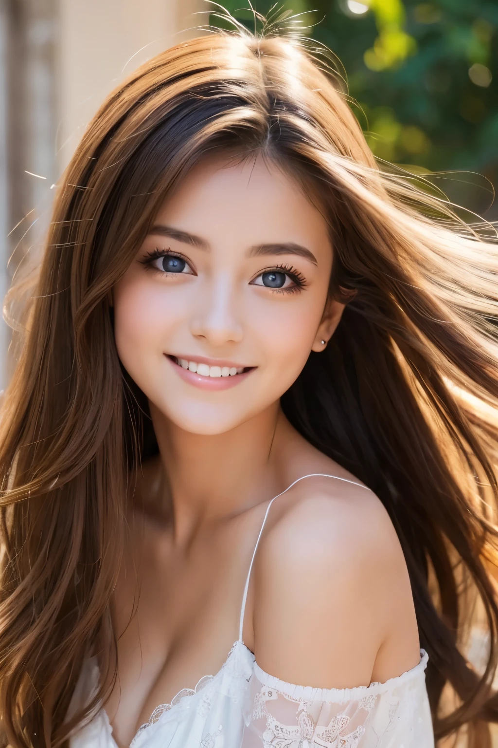 Italian、French、smile、woman、young、Shining eyes、Big eyes、Beauty、beautiful、