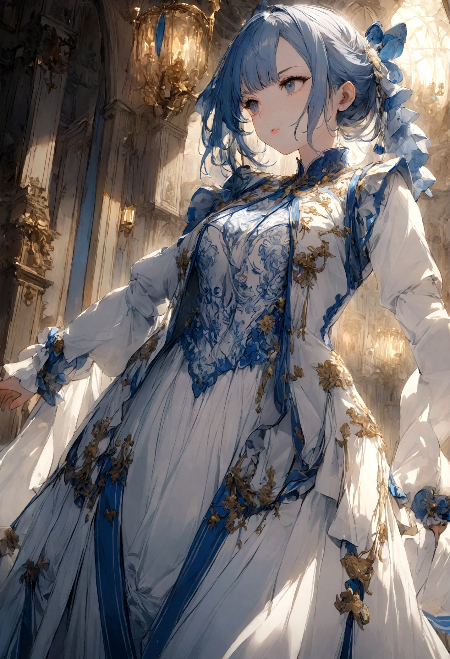 Blue and white porcelain clothes,Wardrobe