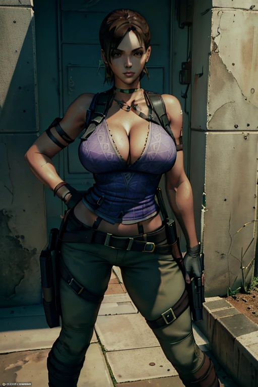 Nsfw, indian 30 years old woman as Lara Croft, rise of The tomb raider, (master part, 4k resolution, Ultra-realistic, highy detailed), (Charismatic,  at the top of the city), fully body, (blue colored eyes:1.2), natta, dynamic lights), (fullmoon))], Standing, taking off her panties, wet pussy, (cleavage),(plus size:1.3),different poses, different angle ,downblouse, saggy breast, gap in the breast,big breast, action, ((Lara Croft sexy nude out fit,gun and belt))