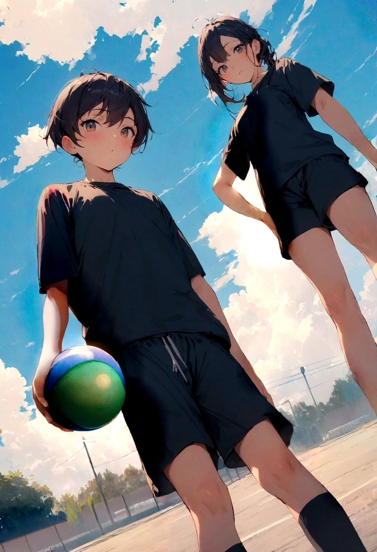 Clean your fingers、ballを脇に抱える、ball、水色のball