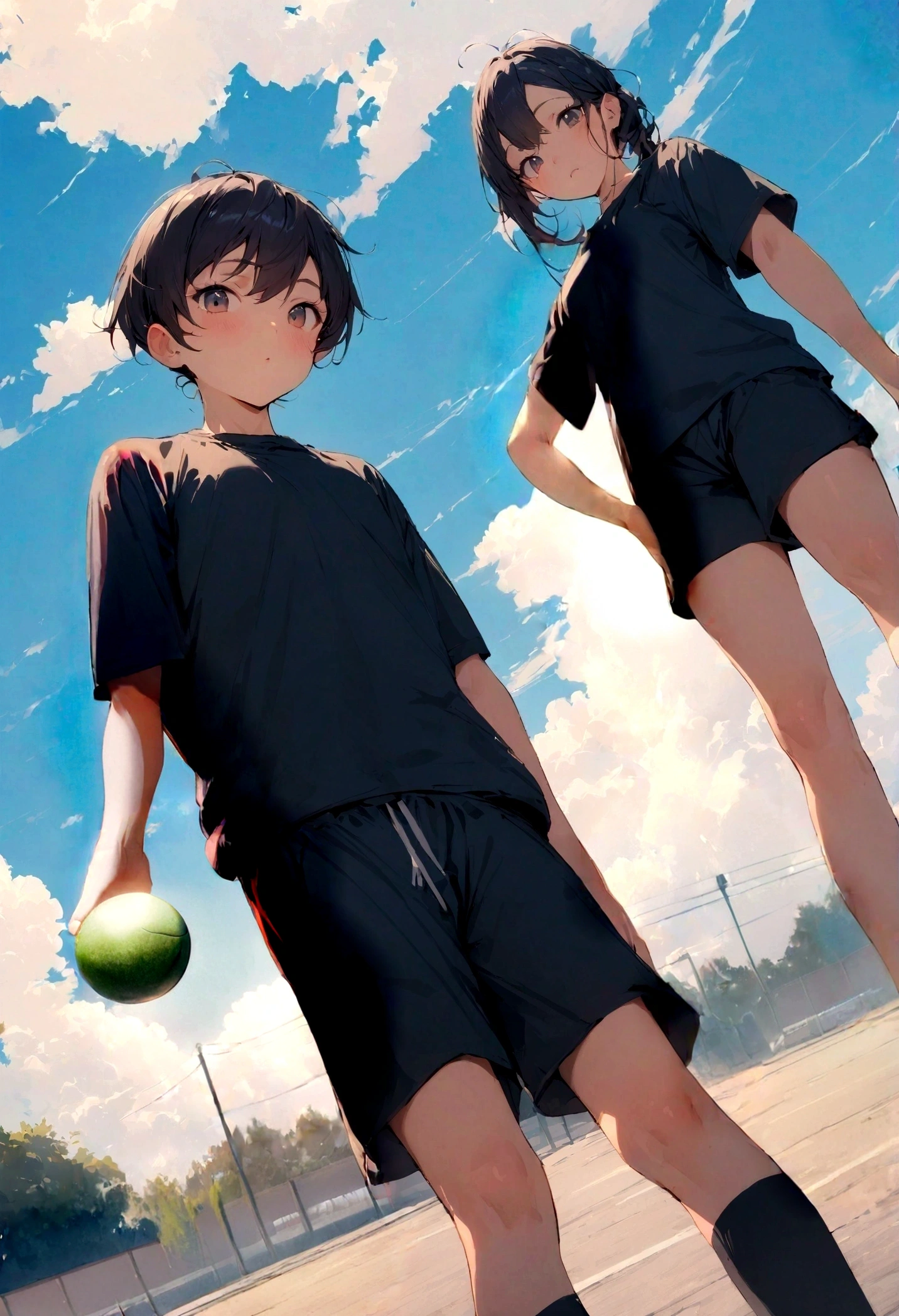 Clean your fingers、ballを脇に抱える、ball、水色のball
