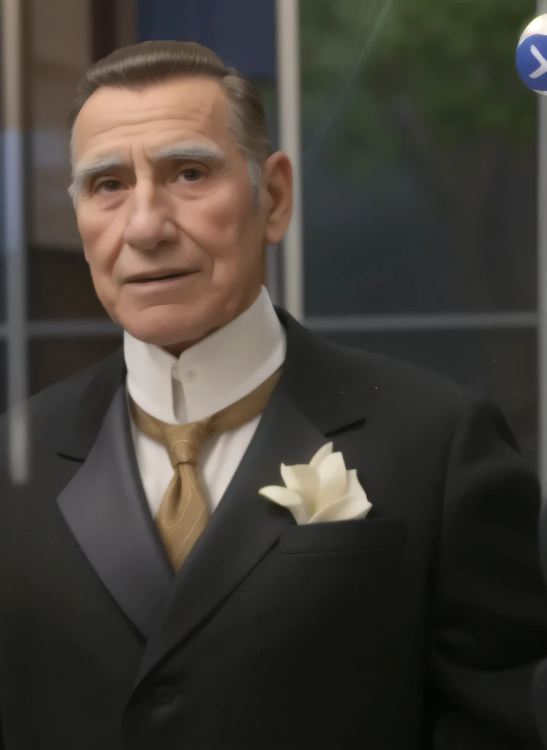  Hombre,  ,he is 90 years old ,arrugas tiene frente , 