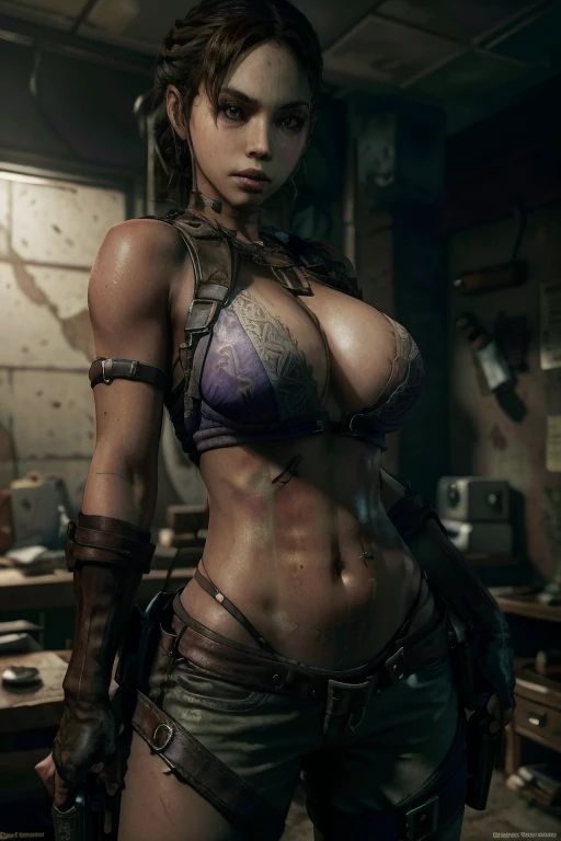 Sheva alomar big tit busty resident evil5 Surrealism, 8k, super detail, UHD, masterpiece, accurate, anatomically correct, high details, high quality, best quality, highres cara perfeta