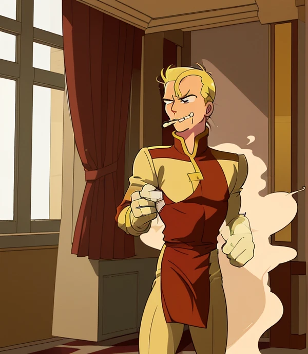 Zapp Brannigan smoke cigar walking inside Hotel 