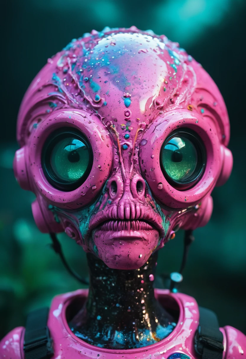8K, ARTISTIC photogrAphy, best quAlity, mAsterpiece: 1.2), A (potrAit:1.2) Don Bluth Style  ASTRONAUT Cthulhu pink Toon Doll, full body RAW candid cinema, cyan hair, 16mm, color graded portra 400 film, remarkable color, ultra realistic, sad admosphere, dark lighting, oppressive atmosphere, depressive colors, kodak portra 400, photograph,r, Natural Light,  Pinhead lighgts, blur reflection, Brush Strokes, Smooth, abstract, Splatter, Oil On Canvas, rainbow colors, fractal isometrics details bioluminescens : a stunning realistic photograph of wet bone structure, 3d render, octane render, intricately detailed, titanium decorative headdress, cinematic, trending on artstation | Isometric | Centered