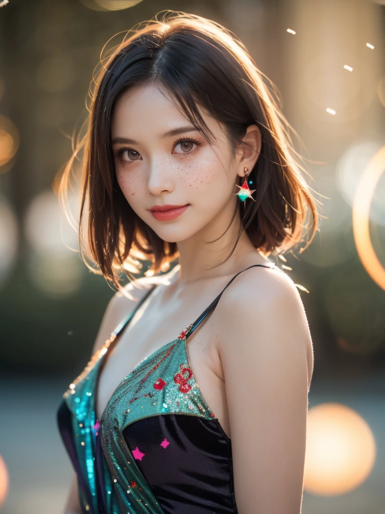 (masterpiece, best quality:1.2), (8k uhd, 16k, 32k, ultra high res), (photorealistic:1.37), (RAW photo), ultimate-realistic, ultimate-realistic details, ultimate-realistic texture, ultimate-intricate details, ultimate-realistic lighting, ultimate-realistic shadow, japanese girl, 1girl, 24yo, ultimate-cute face, ultimate-RAW skin, ultimate-eyes, ((quite a bit body, from front)), a young female with asymmetrical, harmonious features that strike a perfect balance between strength and delicacy, ethereal beauty, (((seamless interaction with the unknown))), ((natural light), (fantasy dreamscape), (magical realms), celestial glow emanating softly, physical and ethereal form merging, undulating grandeur, psychedelic of probability, triboluminescence, floats gracefully, exuding an otherworldly aura mystical glow, radiating a gentle and comforting light, playful body manipulations, divine proportion, non-douche smile, gaze into the camera, holographic shimmer, whimsical lighting, enchanted ambiance, soft textures, imaginative artwork, ethereal glow, silent Luminescence, whispering Silent, iridescent Encounter, vibrant background, full body, (((rule of thirds))), high quality, high detail, high resolution, (bokeh:2), backlight, long exposure:2, Hasselblad X2D 100C + XCD 2,5/25V, F/1.8, (cinematic still:1.2), freckles, 35mm photograph, film, bokeh, professional, 4k, highly detailed, perfect fingers ,Extremely Realistic, UHD,