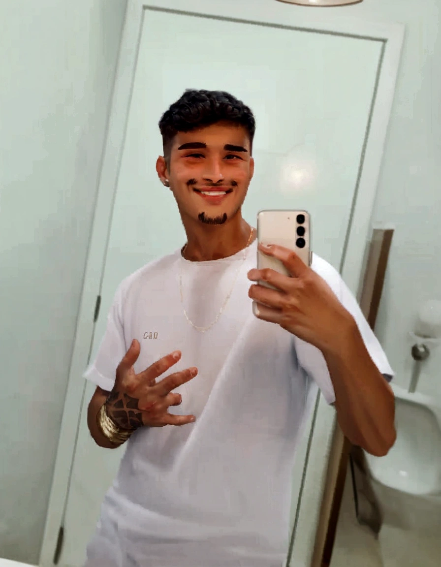 homem arafiado tirando uma selfie no espelho do banheiro, caio santos, I agree with you, mateus 9 5, ele tem cerca de 20 anos, ele tem cerca de 2 0 anos, imagem de perfil, carmelo blandino, powder Nándor Katona, daniel mirante, Sidney Lugo, imagem de qualidade muito baixa, imagem frontal