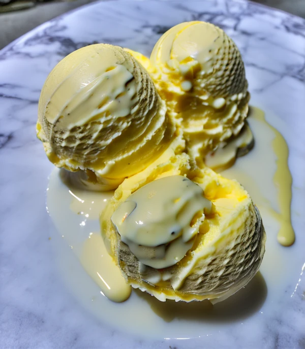 Vanilla Durian Ice Cream 