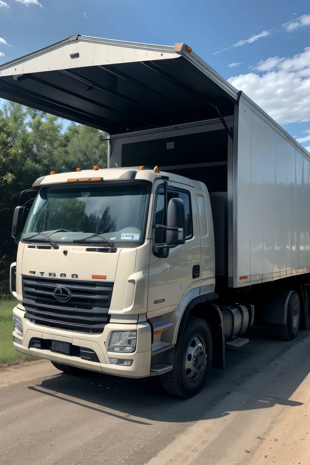 truck, cabin with hood, rigid chassis, teto baixo, 6x2 traction, 