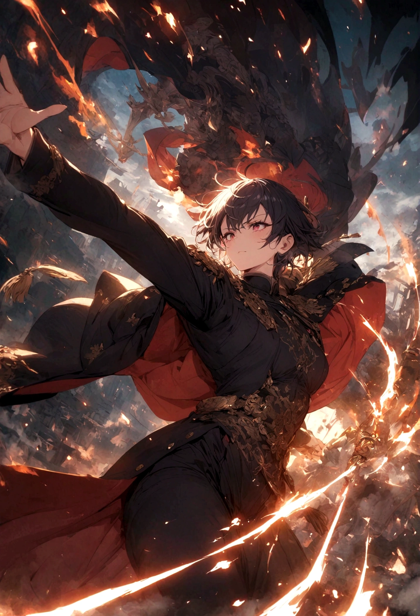 gojou_satoru,Jujutsu Kaisetomical correct,dynamic pose,xianxia