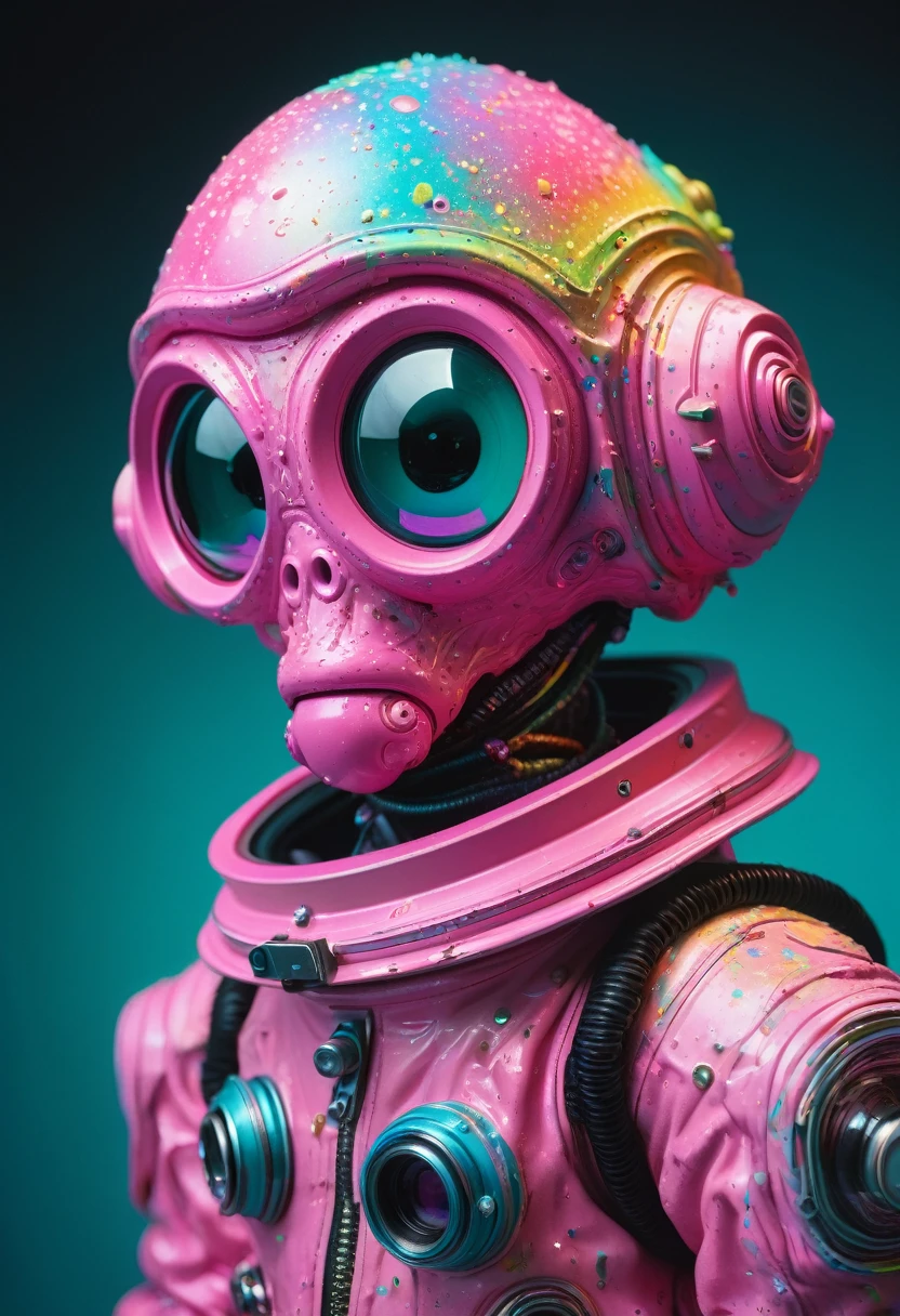 8K, ARTISTIC photogrAphy, best quAlity, mAsterpiece: 1.2), A (potrAit:1.2) Don Bluth Style  ASTRONAUT Cthulhu pink Toon Doll, full body RAW candid cinema, cyan hair, 16mm, color graded portra 400 film, remarkable color, ultra realistic, sad admosphere, dark lighting, oppressive atmosphere, depressive colors, kodak portra 400, photograph,r, Natural Light,  Pinhead lighgts, blur reflection, Brush Strokes, Smooth, abstract, Splatter, Oil On Canvas, rainbow colors, fractal isometrics details bioluminescens : a stunning realistic photograph of wet bone structure, 3d render, octane render, intricately detailed, titanium decorative headdress, cinematic, trending on artstation | Isometric | Centered