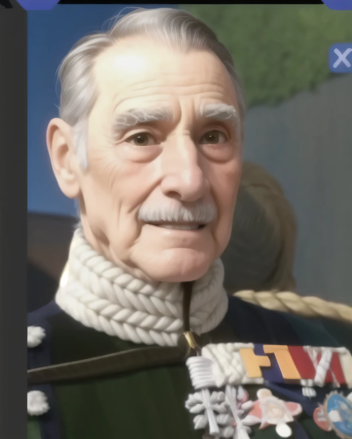 Hombre, ,he is 90 years old ,arrugas tiene frente ,
