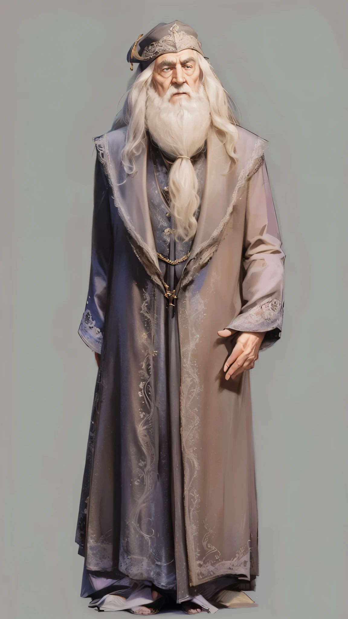 Albus Dumbledore realista, muito bonito, roupas lindas, mago,