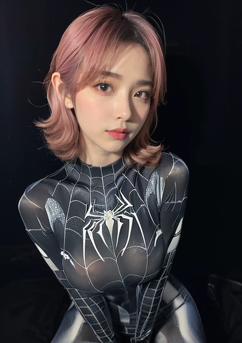 (nude :1.50),(Pink Hair :1.3), (Dayu Seren:1.37),masterpiece, highest quality, High resolution, (Realistic:1.4), (Depth of written boundary:1.5), 1 girl, Thai Idol, Idol's face, Pretty Idol, (Detailed face), (whole body:1.5), Standing in a big city,
Wavy Hair, Big Breasts:1.5, View Viewer, Animating, Spider-Man pose, Super Heroine