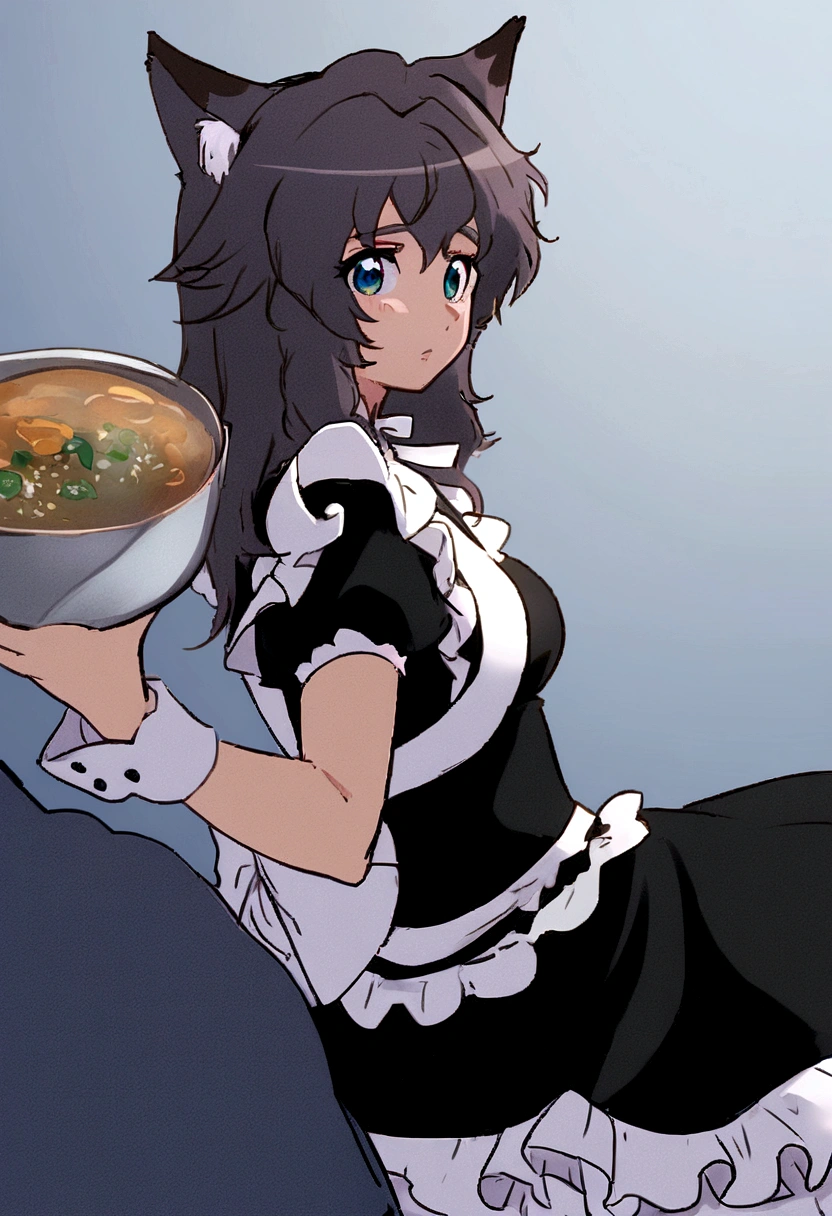 (Daisaku),(Need),(Super meticulous),(full bodyesbian:1.2), 1girl, 1girl, arafed image of a woman in a maid outfit holding a bowl, cosplay of a catboy! maid! dress, anime girl in a maid costume, maid outfit, anime girl cosplay, lolita style, maid dress, lolita fashion, gorgeous maid, anime cosplay, cute anime waifu in a nice dress, ornate cosplay, anime cat girl in a maid costume, ,(Beautiful and delicate eyes),