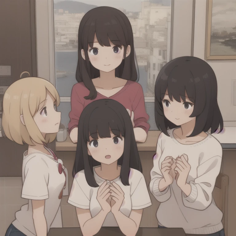 Three Girls,, highest quality ,masterpiece,