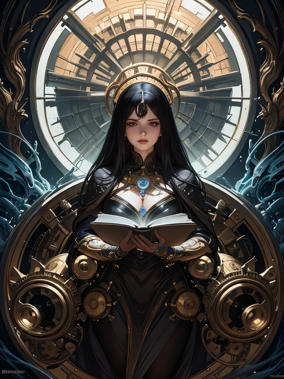 A Stunningly Detailed, High-Quality Portrait: 1.3
1. woman face
2. A Strong Young Engineer with Mechanical Enhancements
3. Intricate Details Echoing the Engineering Precision of Her Inner Workings
4. Wheels Within Wheels, a Metaphor for Her Intellect and Ingenuity
5. Elegantly Captured in Clear Focus, Emphasizing Her Intelligence and Power
6. Illustration in the Style of H.R. Giger, Greg Rutkowski, and Alphonse Mucha
7. Beautiful Dramatic Lighting that Illuminates Her Features and Shadows
8. Art Work