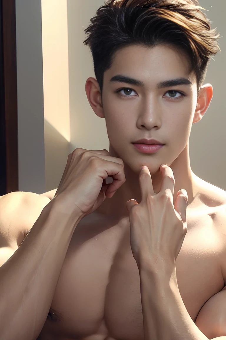 Ultra wide angle,((masterpiece)),((best quality)),8K,High Detail,Very detailed, 2 handsome muscular boys,Very manly,Golden brown eyes,Fashionable short hair,Vivid male image, fashion pose, masculine expression,Real skin texture, ((Perfect hand details)),((Real and complete hand details)),Light,
Royal blue style couple,White male model photos