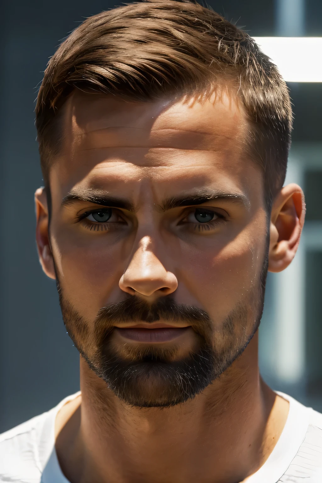 35 jahre alter mann, man, men, distinctive facial features, shorthair, dunkler hintergrund, ernster blick, deutsch