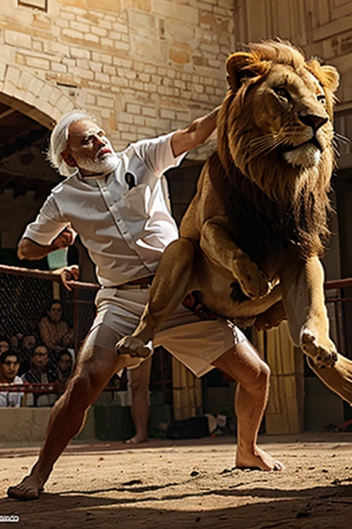 Modi fight with lion