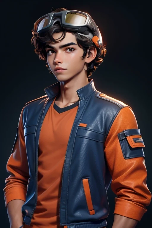 big biker goggles on head