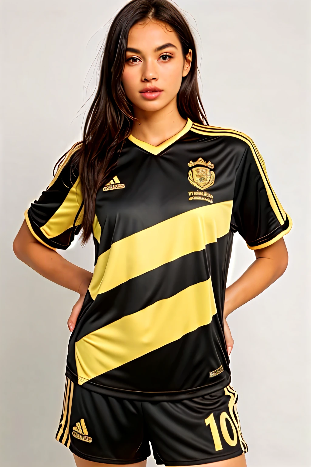 Soccer club jersey with Black and golden colour