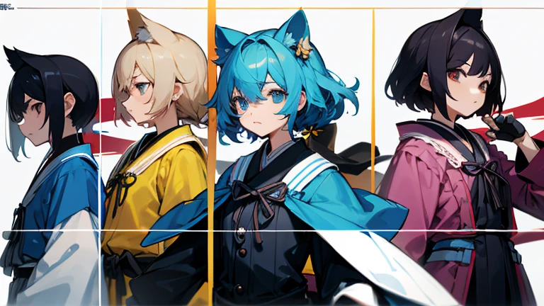 4 divisions、4 characters