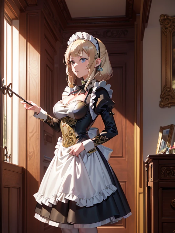 ((Finest quality)),(超A high resolution),(ultra-detailliert),(Meticulous portrayal),((Best Anime)),(Finest works of art),(Ultra-Precision Art),(The art of astounding depiction,Overwhelming depiction:1.5),(intricate and detailed art:1.6), (adult woman:1.5),(mistress and maid:1.5),Master-detail relationship:1.5Change of clothes:1.5, Luxurious costume room:1.3