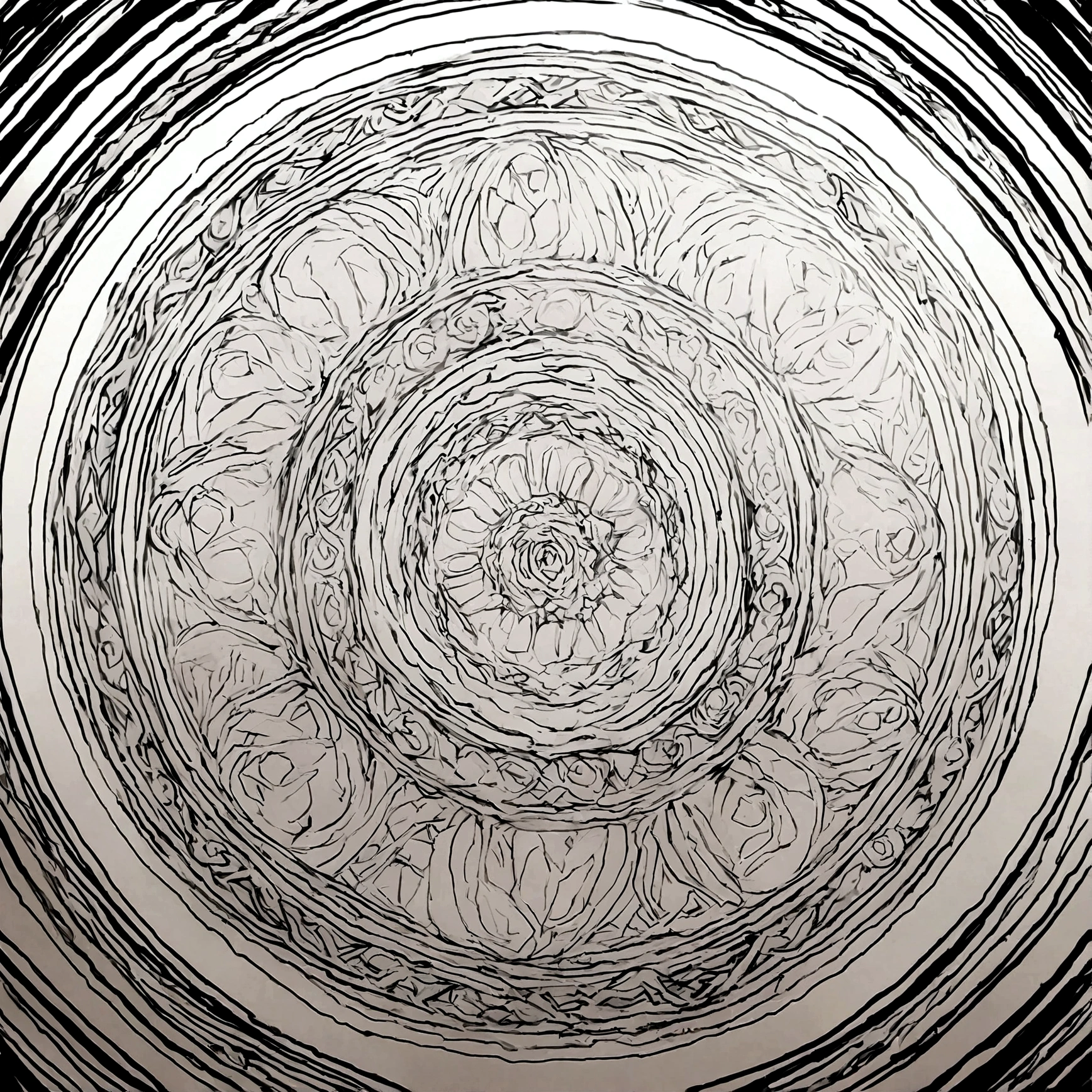 Circular pattern,Classic Rose,Pink rose,Line Drawing,The lines are clear and obvious,Edge smoothing