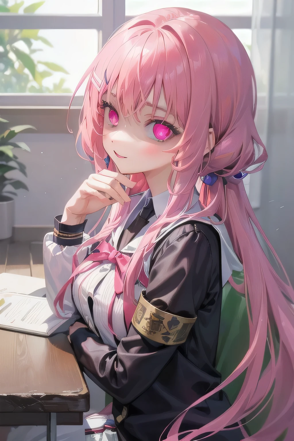 (Tabletop:1.0), (highest quality:1.4), (High resolution:1.2), From the side,Sharp contours, long hair, highest quality, masterpiece,Glasses,Voice of the Heart,yandere,Browsing Caution,nude,facial,Excessive ,Chest to chest,Upper Body,Ecstasy,saliva,blush,Heterochromia iridis,Colorful Hair,Dynamic composition